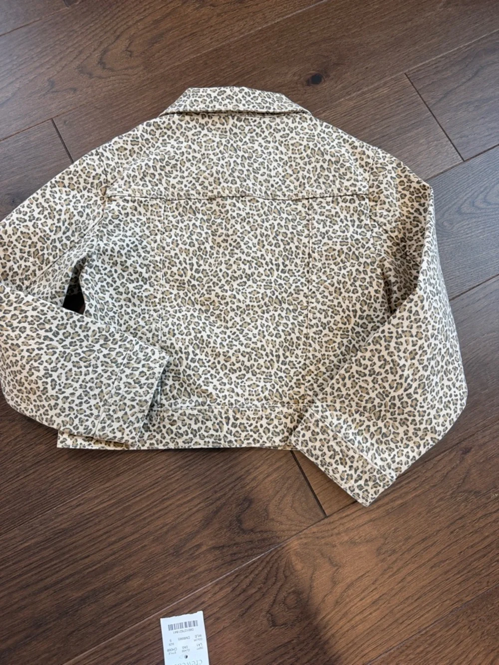 Crewcuts Denim Leopard Jacket Size XS 4/5 NWT - C36-032